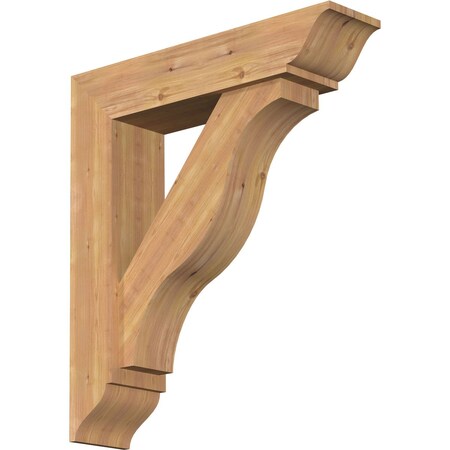 Ekena Millwork Funston Traditional Smooth Bracket w/ Offset Brace, Western Red Cedar, 7 1/2"W x 32"D x 36"H BKT0806X32X36FST01SWR